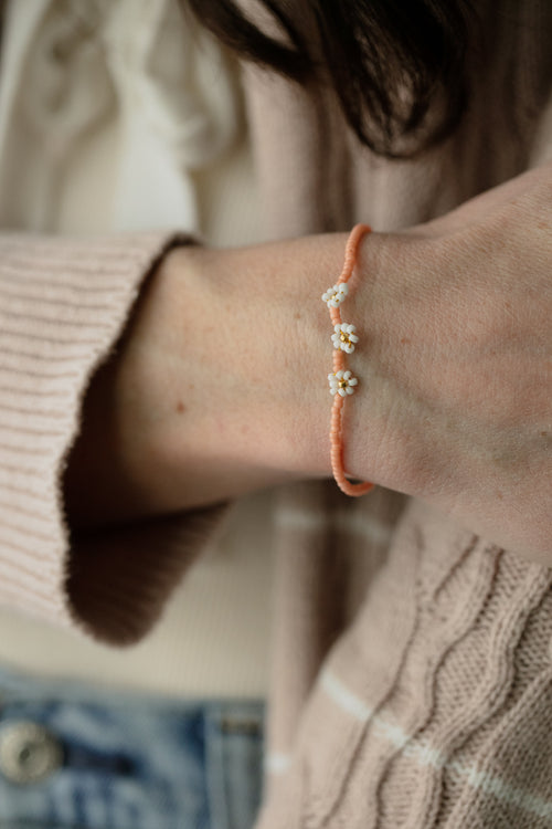 Peach daisy - Bracelet - Adult