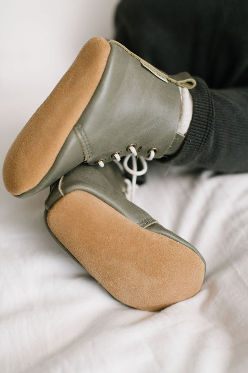 Sage - High Top Oxfords - Soft Sole