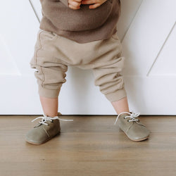Olive - Low Top Oxfords - Hard Sole
