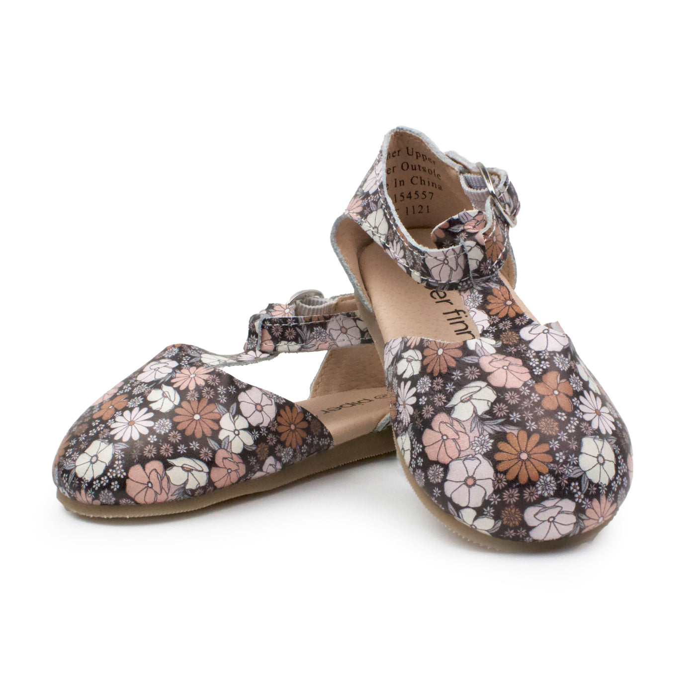 Black Floral - Mary Jane - Hard Sole