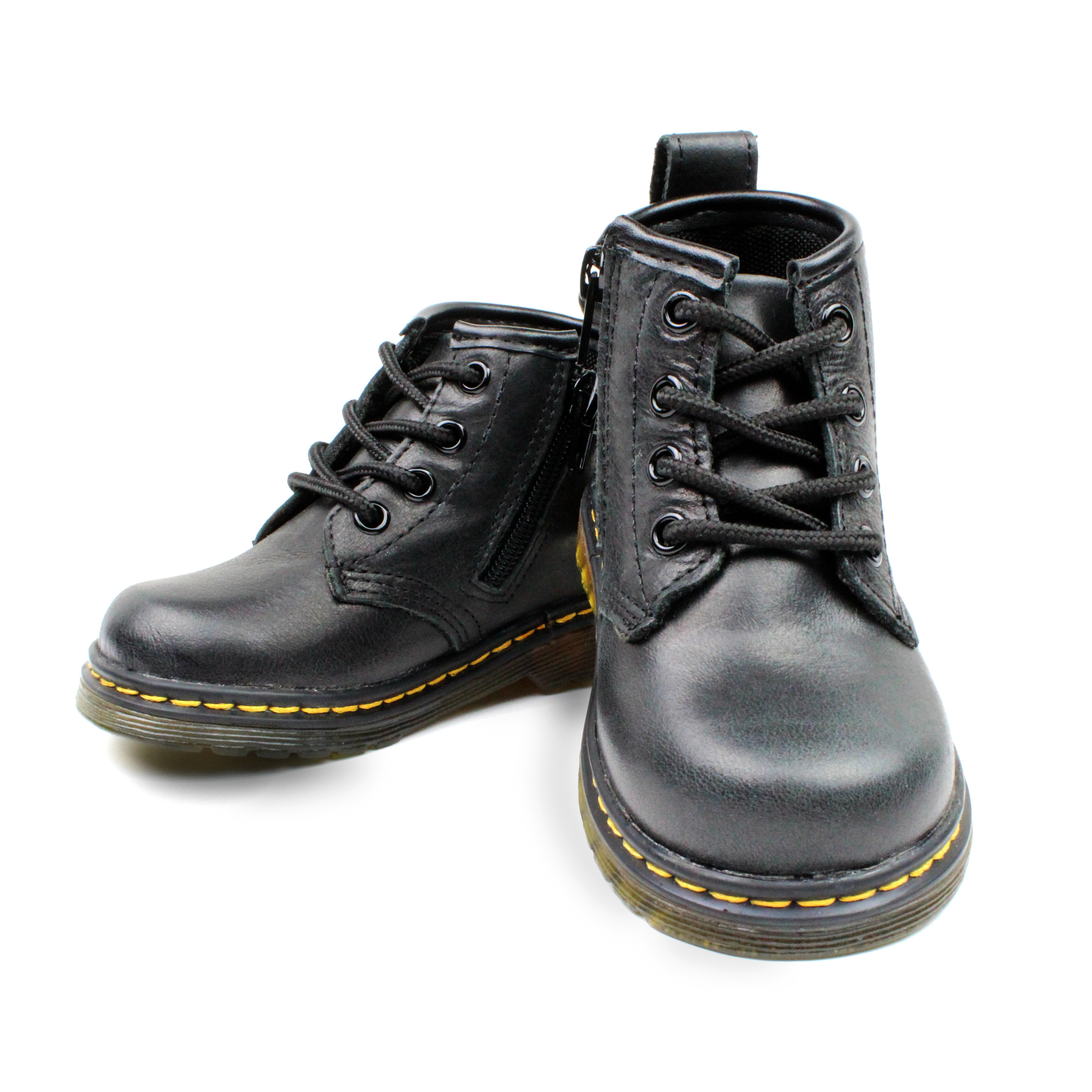 Piper Finn - Baby & Toddler Leather Shoes - Combat Boots - Black ...