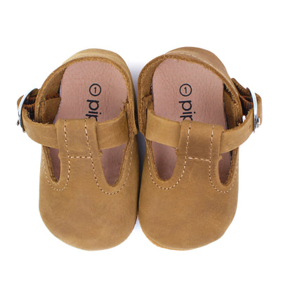 Brown - T-Strap Mary Jane - Soft Sole