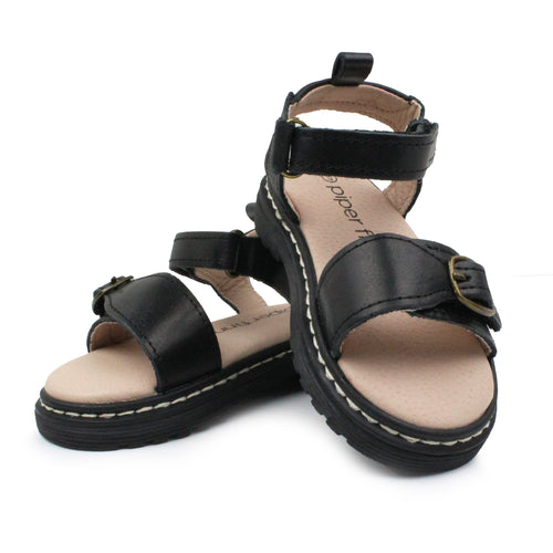 Black - Lug Sole Sandal