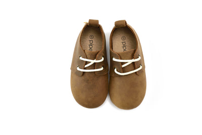 Brown - Low Top Oxfords - Hard Sole