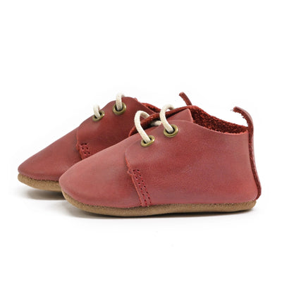 Burgundy - Low Top Oxfords - Soft Sole
