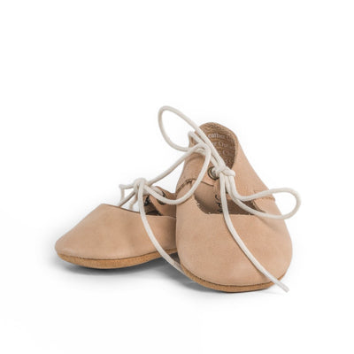Tan - Lace-Up Mary Jane - Soft Sole