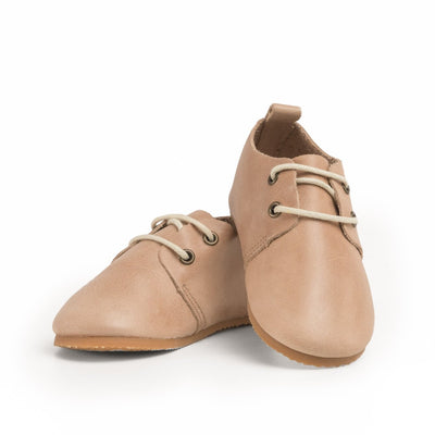Tan - Low Top Oxfords - Hard Sole
