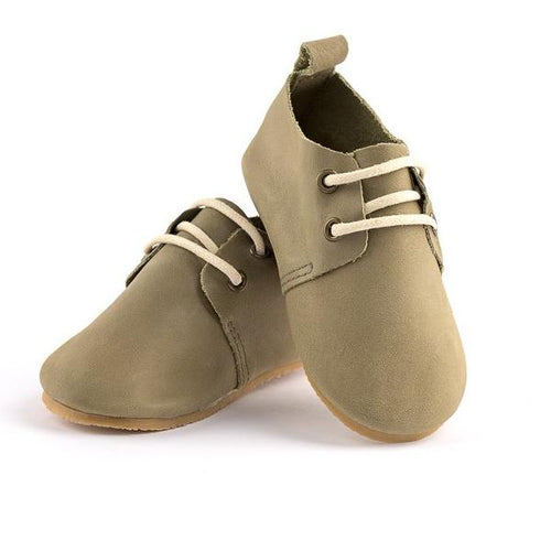 Olive - Low Top Oxfords - Hard Sole