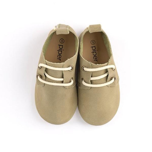 Olive - Low Top Oxfords - Hard Sole